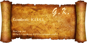 Gombos Kitti névjegykártya