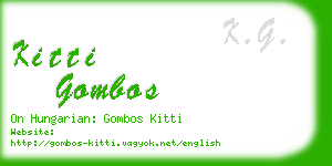 kitti gombos business card